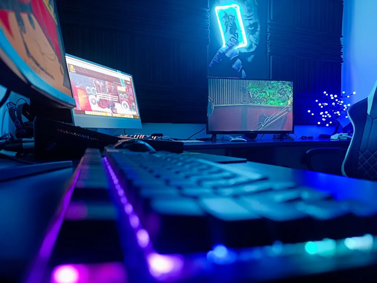 The edit suite in the production room